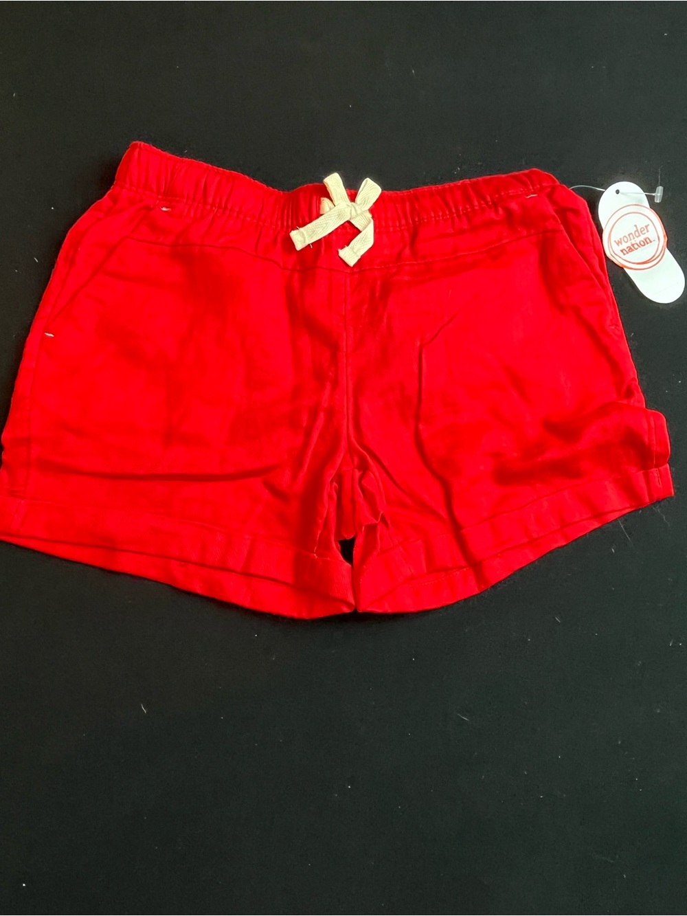 wonder nation Bright Red Girls' Elastic-Waist Shorts